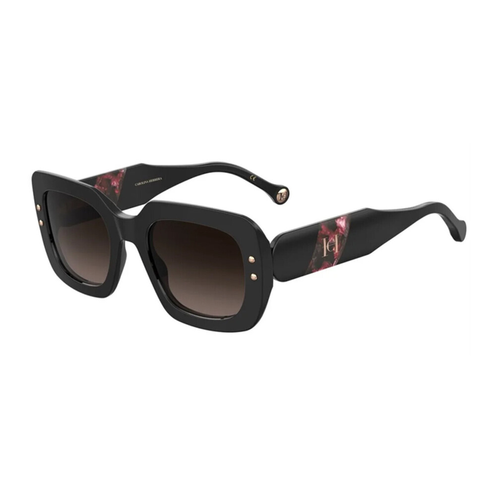 NEW Carolina Herrera HER 0186/S 0GUUHA Black/Burgundy Sunglasses authentic